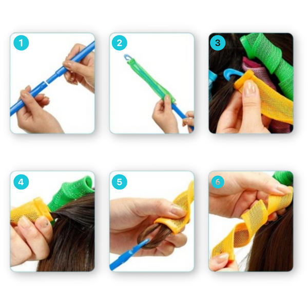 Heatless Curl Roller Kit For Damage Free Curls All Hair Types