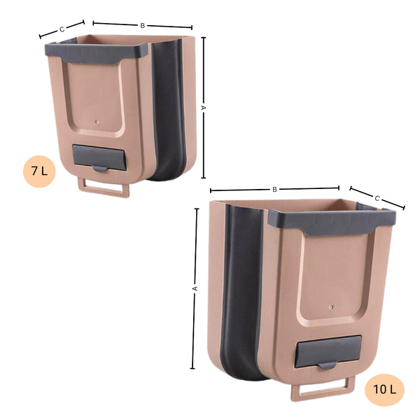 High Capacity Foldable Trash Can For Small Spaces And Kitchens