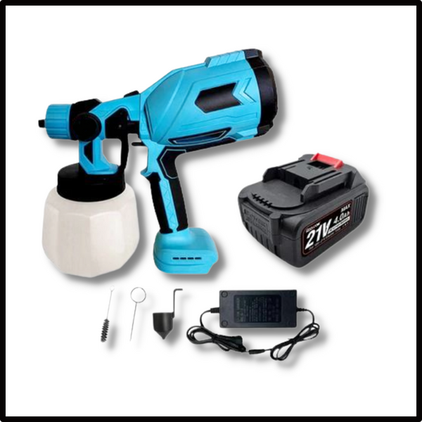 Cordless High Pressure Paint Sprayer With Adjustable Flow And Two Batteries