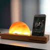 Natural Himalayan Salt Lamp Qi Wireless Charger For Smartphones