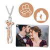 Hug Love Couple Necklace Symbolizing Lifelong Bond Keepsake
