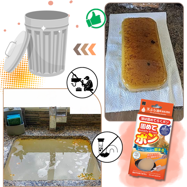 Cooking Oil Solidifier For Hygienic Disposal And Pipe Protection