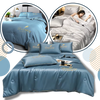 Premium Icy Silk Linen Duvet Cover for Cool Night Comfort
