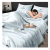 Premium Icy Silk Linen Duvet Cover for Cool Night Comfort