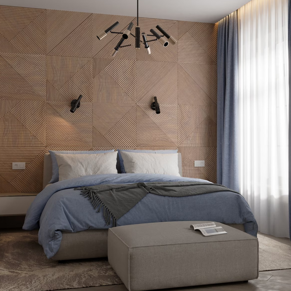 Premium 3D Faux Wood Wall Panels 4 Pack Waterproof Home Decor