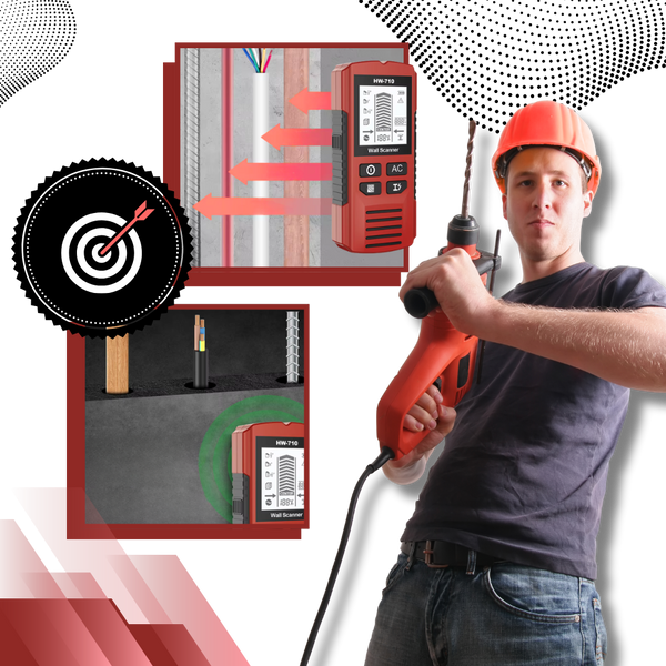 Wall Stud Finder With Live Wire Detection And High Precision
