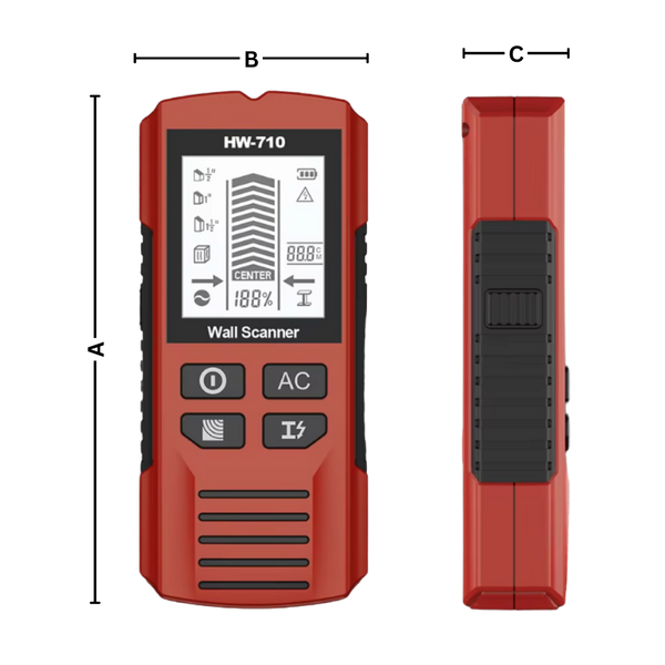 Wall Stud Finder With Live Wire Detection And High Precision
