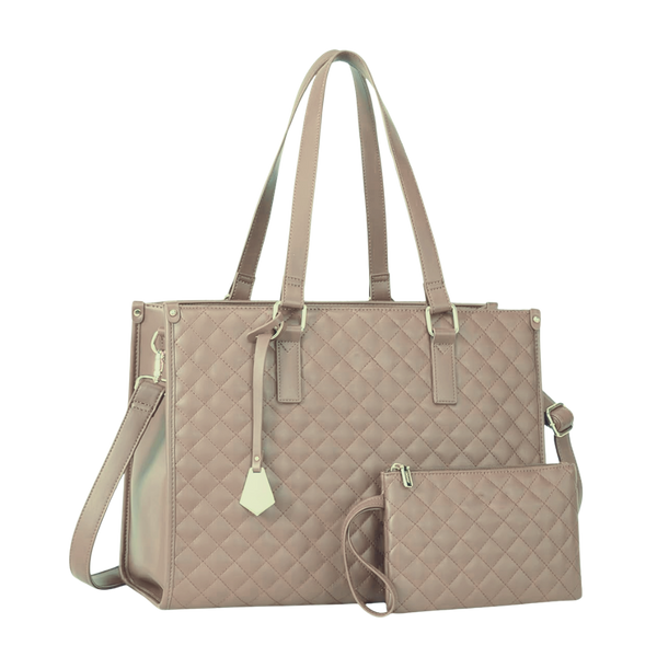 Insulated Tote Bag With Lunch Compartment And Laptop Space