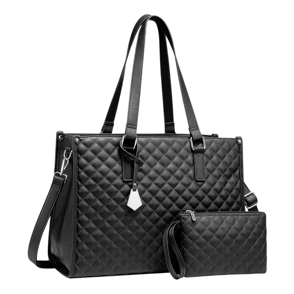 Insulated Tote Bag With Lunch Compartment And Laptop Space