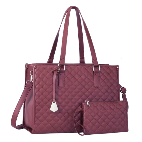 Insulated Tote Bag With Lunch Compartment And Laptop Space