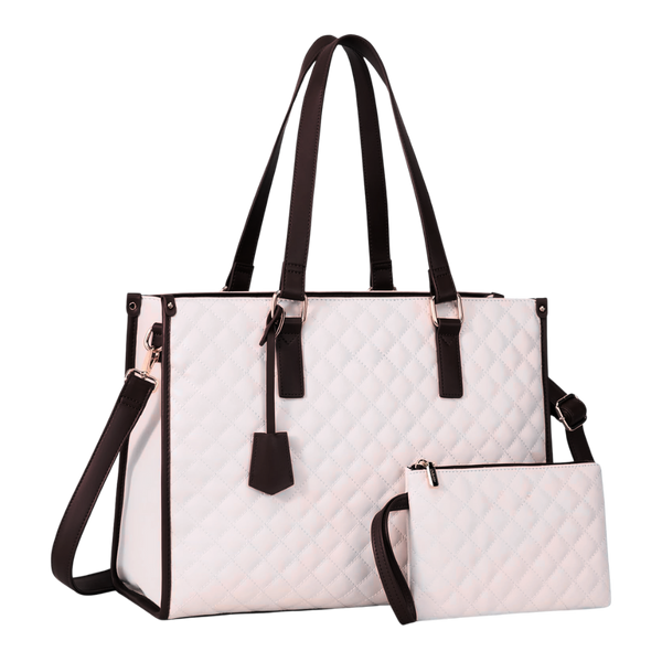 Insulated Tote Bag With Lunch Compartment And Laptop Space
