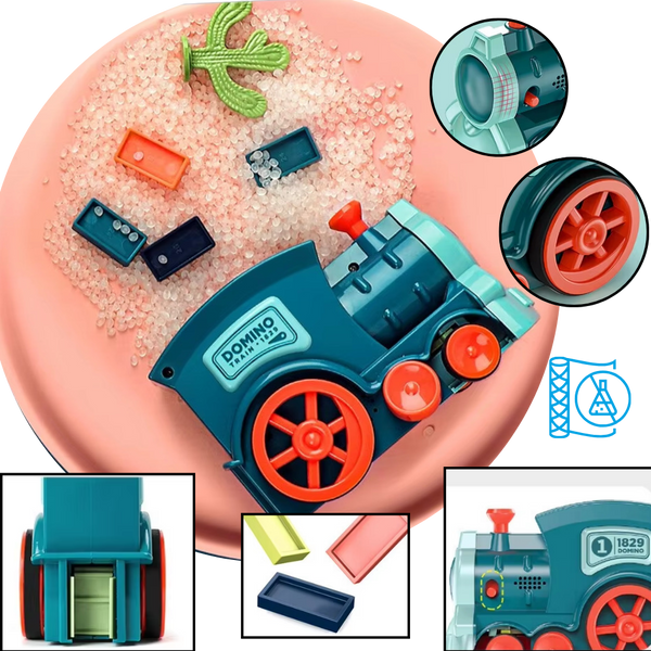 Smart Domino Train Set With Automatic Setup For Stem Education