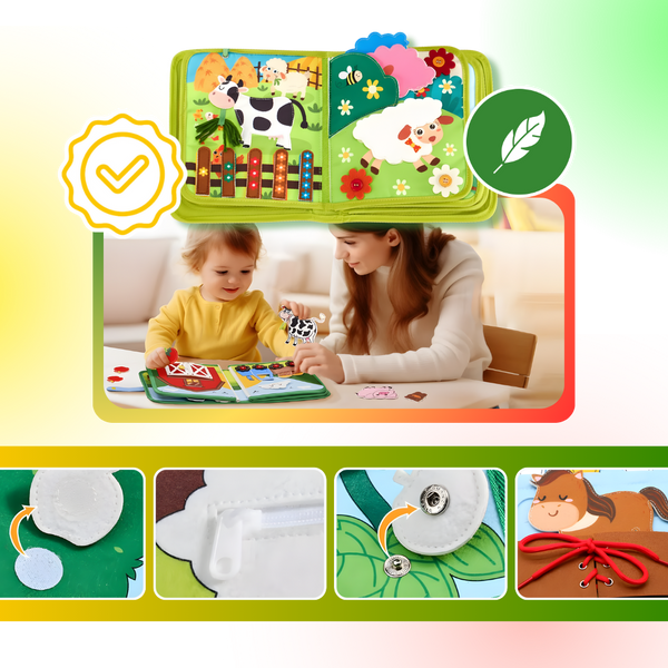 Interactive Farm Fabric Book For Early Learning On The Go