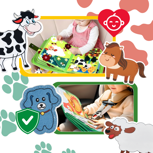 Interactive Farm Fabric Book For Early Learning On The Go