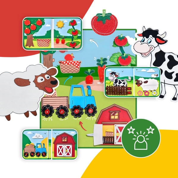 Interactive Farm Fabric Book For Early Learning On The Go
