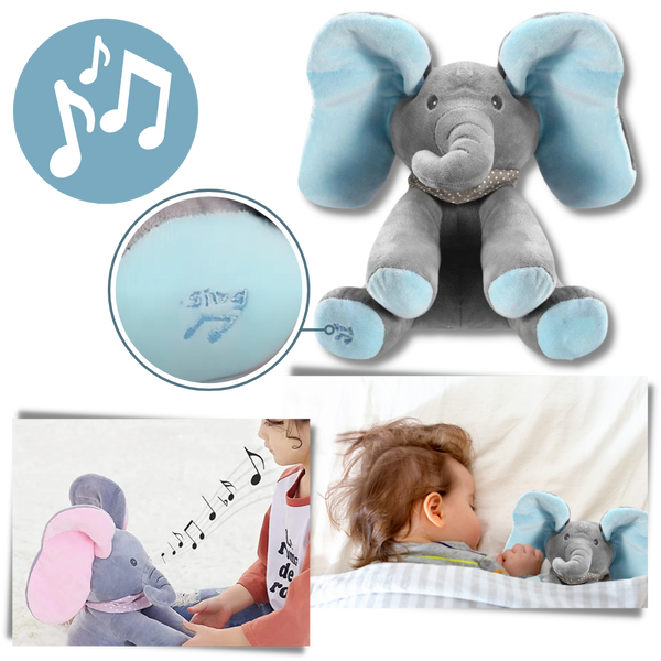 Interactive Peekaboo Elephant Plush With Soothing Melodies