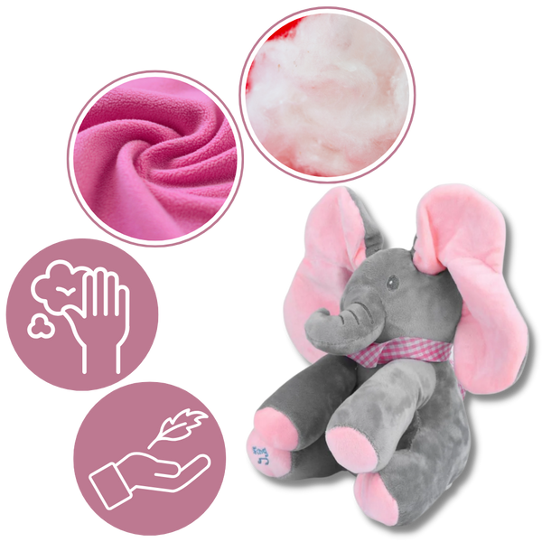 Interactive Peekaboo Elephant Plush With Soothing Melodies