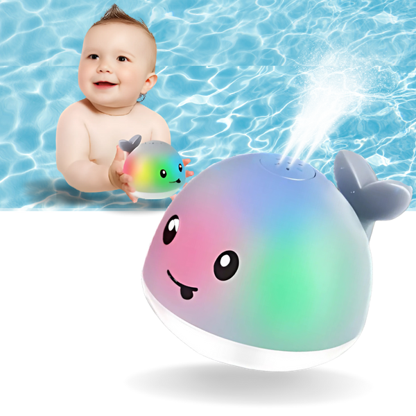 Animated Whale Bath Toy With Glow Lights For Fun Bath Time