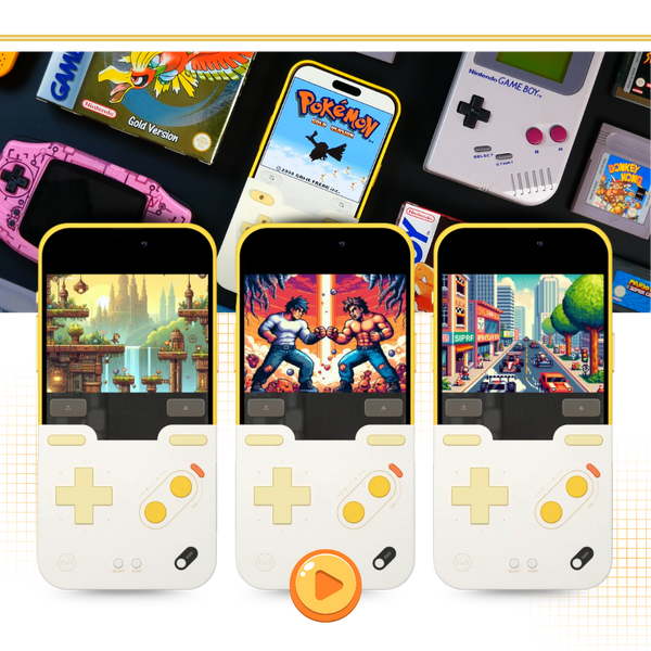 Smartphone Retro Gaming Case With Physical Buttons Flip To Play