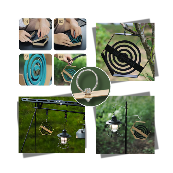 Weatherproof Iron Mosquito Coil Holder for Outdoor Areas