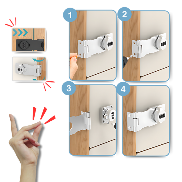 Keyless Quick Install Cabinet Lock For Instant Setup And Secure Access
