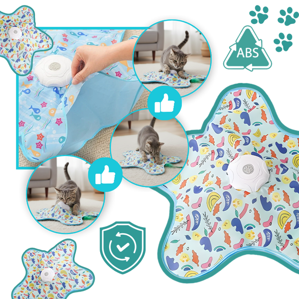 Smart Motion Kitten Teething Feather Toy For Interactive Indoor Play