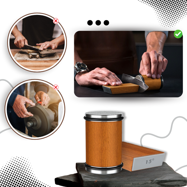 Precision Knife Sharpener with Magnetic Guide and Diamond Disc