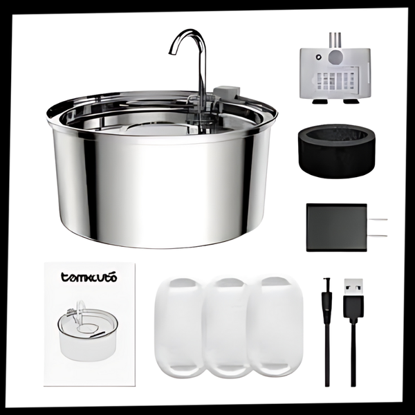 Large Capacity Cat Water Fountain for Hydration and Quiet Operation