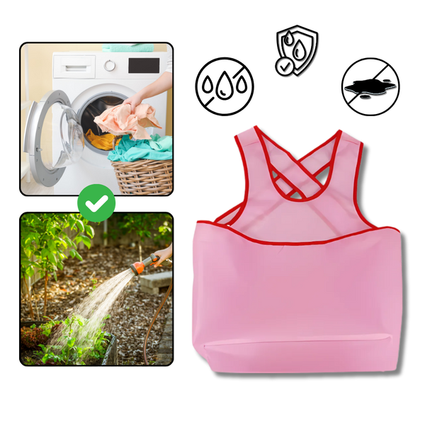 Waterproof Laundry Apron With Large Pockets And Adjustable Straps Keeps You Dry