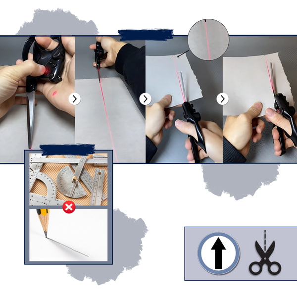 Laser Guided Craft Scissors With Ergonomic Grip For Precise Cuts