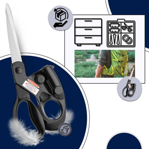 Laser Guided Craft Scissors With Ergonomic Grip For Precise Cuts
