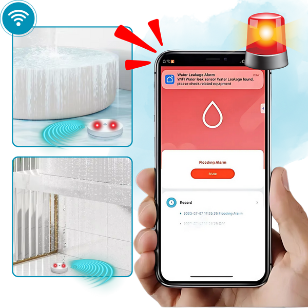 Wireless Leak Sensor With Real Time Alerts And App Control