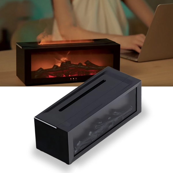 Led Fireplace Diffuser With Realistic Flame And Soothing Aromatherapy