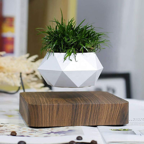 Levitating Magnetic Flower Pot Mid Air Plant Display For Home Office Decor