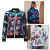 Floral Bomber Jacket With Lightweight Comfort And Zip Closure
