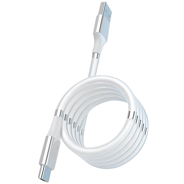 Magnetic Coil USB Cable Delivers Tangle Free Fast Charging