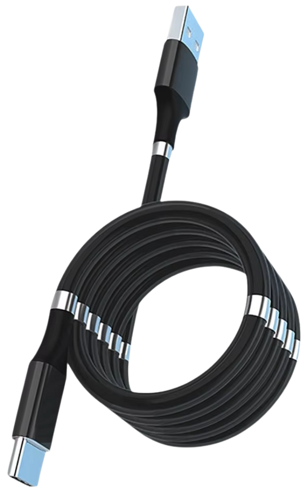 Magnetic Coil USB Cable Delivers Tangle Free Fast Charging