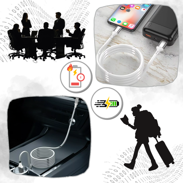 Magnetic Coil USB Cable Delivers Tangle Free Fast Charging
