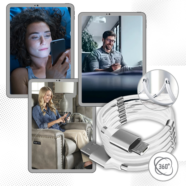 Magnetic Coil USB Cable Delivers Tangle Free Fast Charging