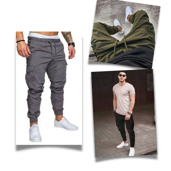 Urban Slim Fit Cargo Pants With Functional Multi Pocket Design