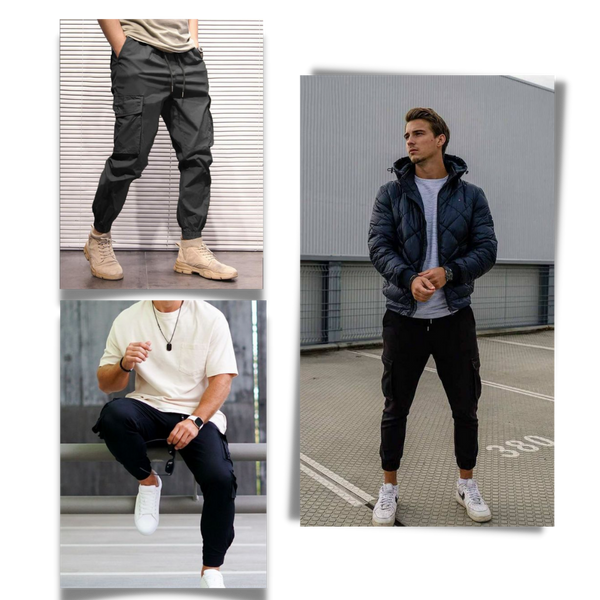 Urban Slim Fit Cargo Pants With Functional Multi Pocket Design