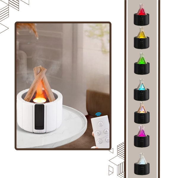 Bonfire Ambiance Aromatherapy Diffuser With Quiet Gentle Mist