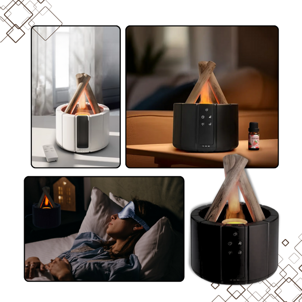 Bonfire Ambiance Aromatherapy Diffuser With Quiet Gentle Mist