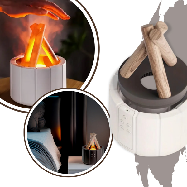 Bonfire Ambiance Aromatherapy Diffuser With Quiet Gentle Mist