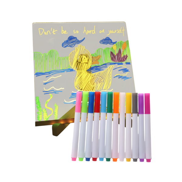 RGB LED Note Board With Reusable Dry Erase Surface And Stand