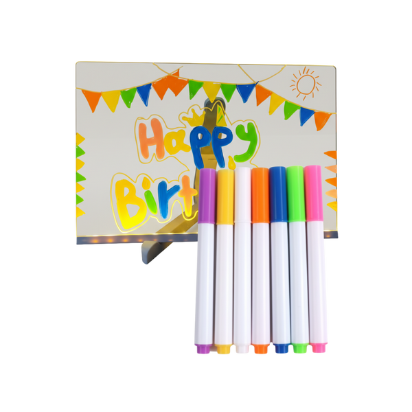 RGB LED Note Board With Reusable Dry Erase Surface And Stand