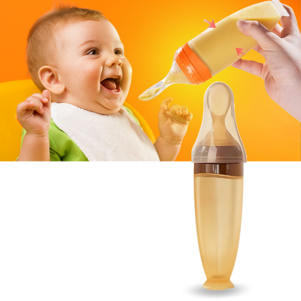 Silicone Spoon Feeding Bottles With Mess Free Design For Easy Mealtimes