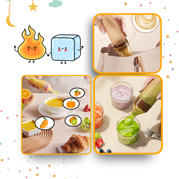 Silicone Spoon Feeding Bottles With Mess Free Design For Easy Mealtimes