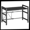 Expandable Kitchen Rack For Clutter Free Countertops With Hooks