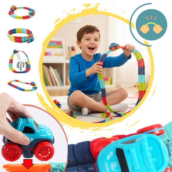 Premium LED Mini Roller Coaster Track Kit With Flexible Layout